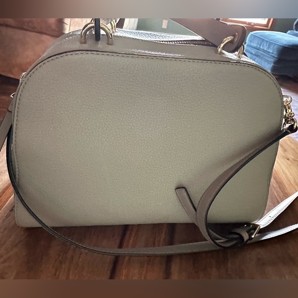 Kate Spade NISHA Atwood Zip purse cityscape pebbled Leather handles & strap gray - Picture 4 of 17